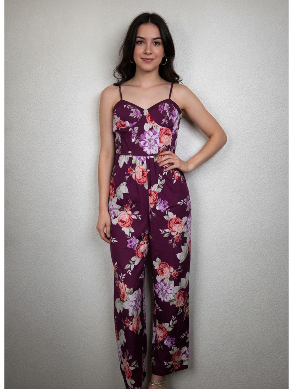 Anthropologie Band of Gypsies Floral Jumpsuit
